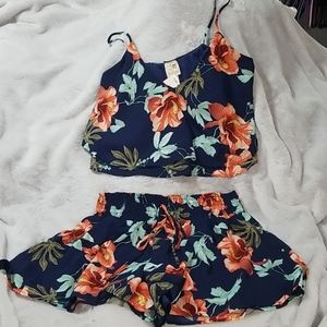 🚨NWT🚨2PIECE PINK OWL SHORT SET